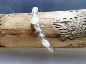 Bergkristall Mondstein Armband