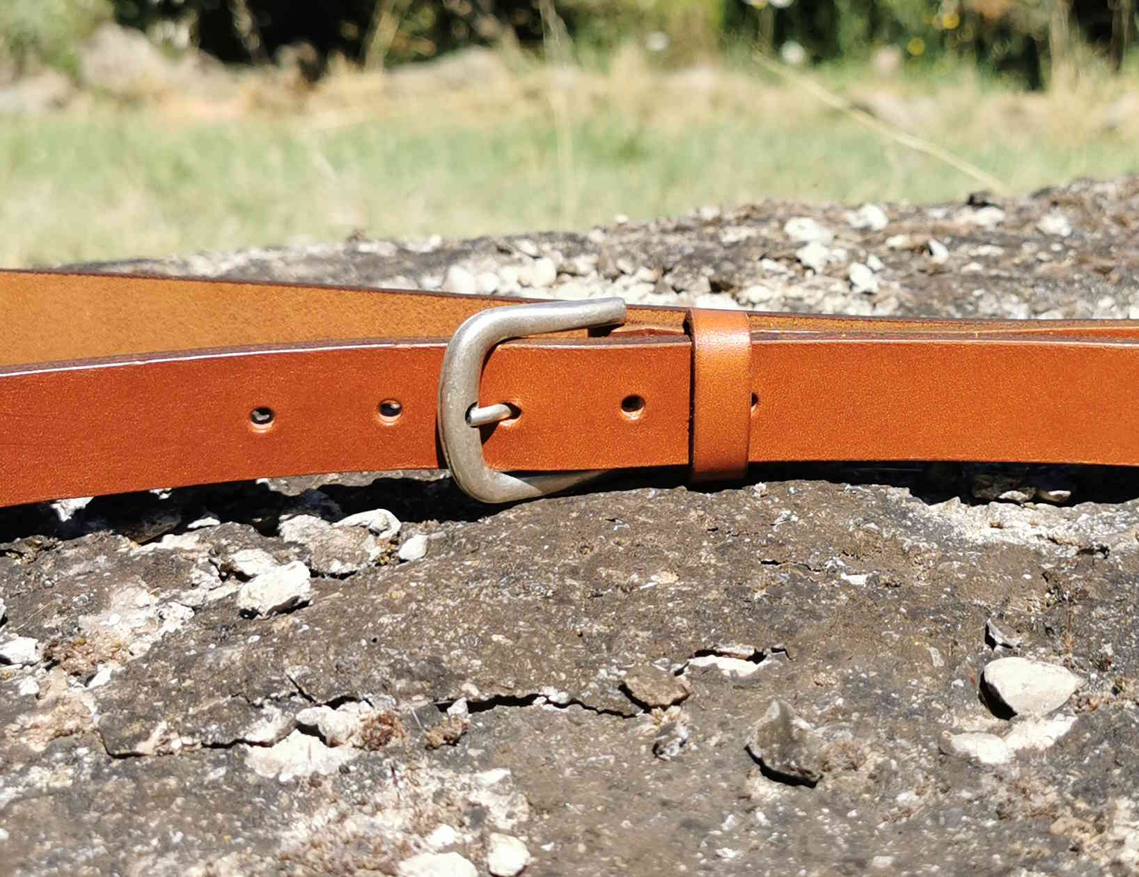 cintura cuoio marrone chiaro