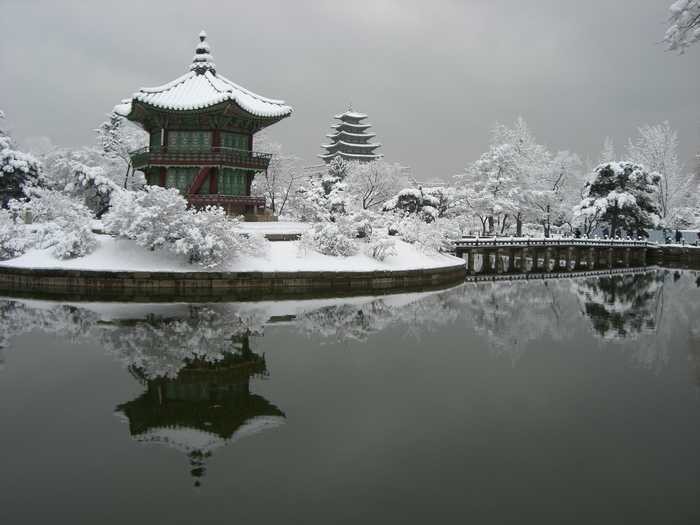 雪景色の故宮