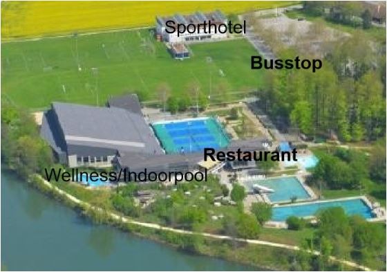 Sportzentrum am sauberen Fluss - auch Anglerkurse