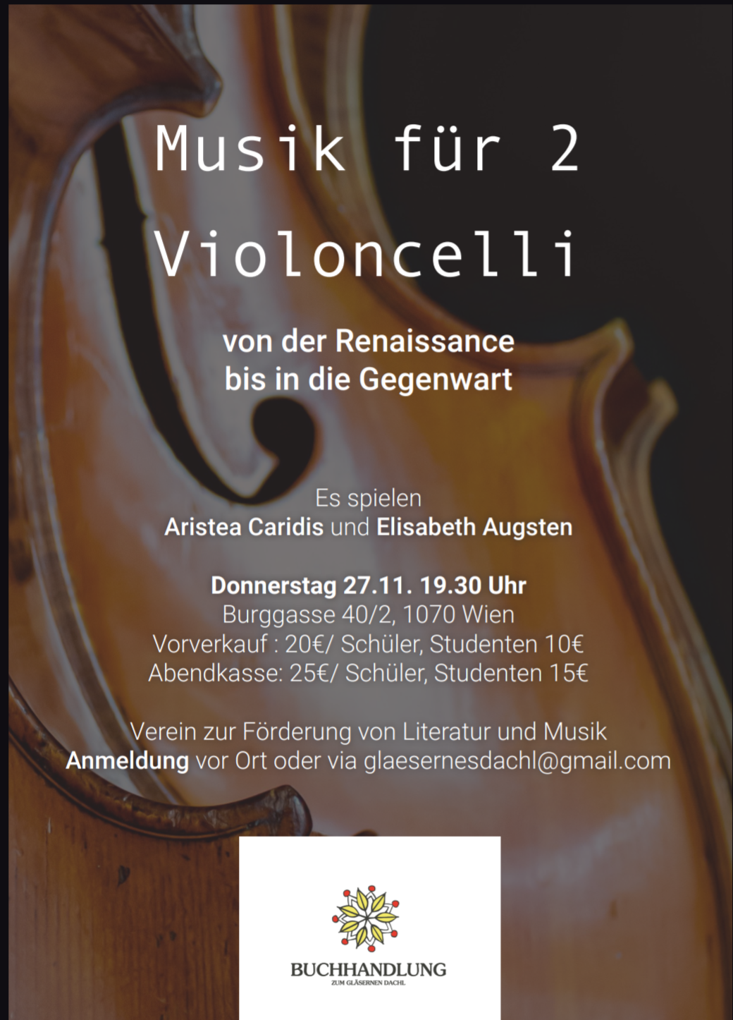 Musik für 2 Violoncelli von der Renaissance bis in die Gegenwart 