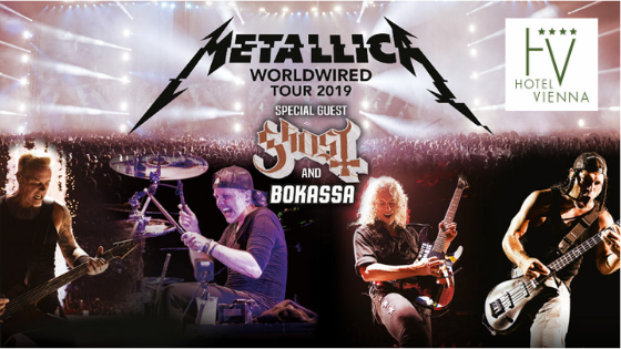 Metallica zu Fuß prater vienna hotel riesenrad messe wien schweizerhaus zentrum nähe günstig lage billig austria trend motel one praterstern Stadion Liliput Bahn Konzert Ernst Happel Stadion