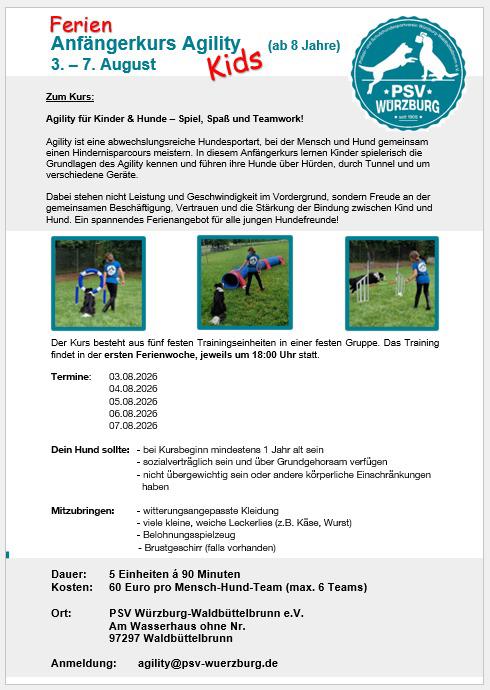 Agility Ferienkurs Kids