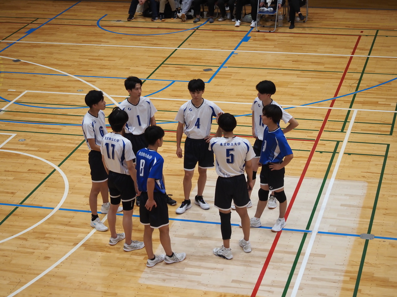 試合前、フォーメーションの確認