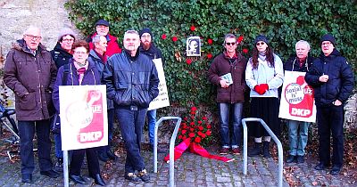 LBH bei der Erinnerungsveranstaltung an K. Liebknecht Januar 2019 in Würzburg; Foto: Privat