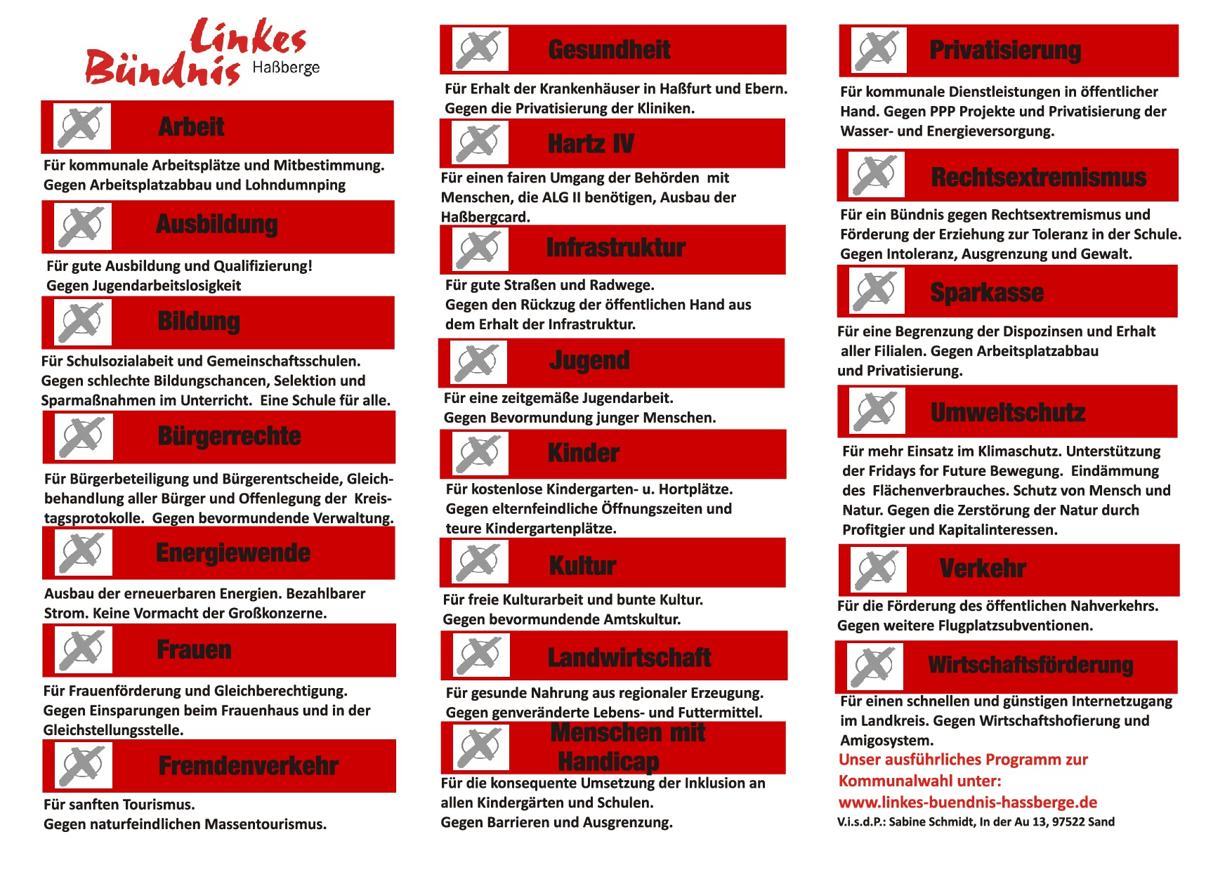 10.12.2019: Unser Flyer zur Kommunalwahl 2020 (Rückseite); Foto: Privat