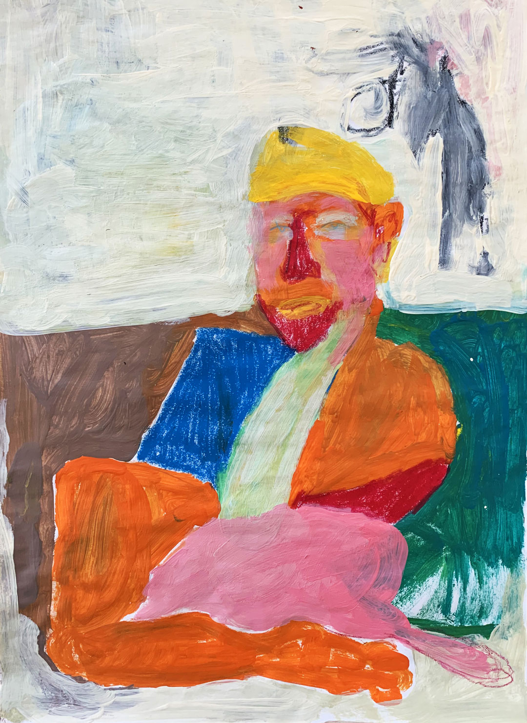 Acrylmalerei auf Papier, 29,5 x 41,5 cm, 2020