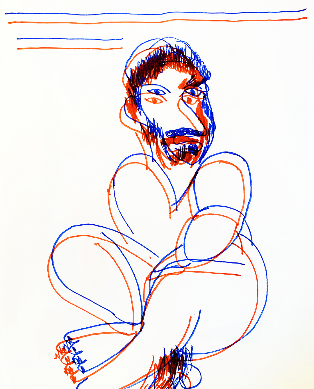 Zeichnung auf Papier, 30 x 42 cm, 2020