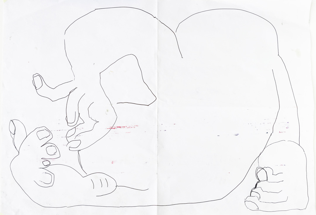 Zeichnung auf Papier, 30 x 42 cm, 2020