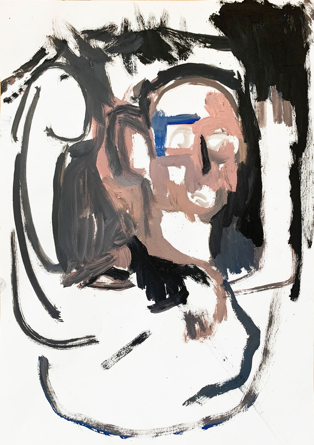 Ölmalerei auf Papier, 29,5 x 41,5 cm, 2020