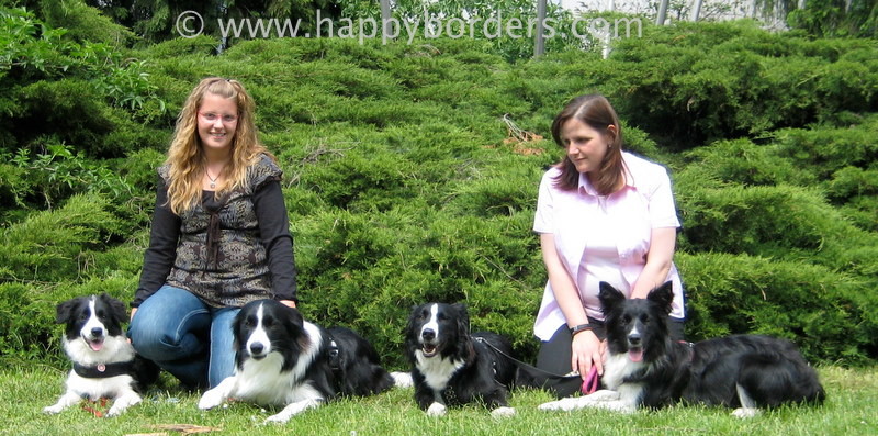 Hier ein Foto mit: Mia, Jay, Claire und Sassy