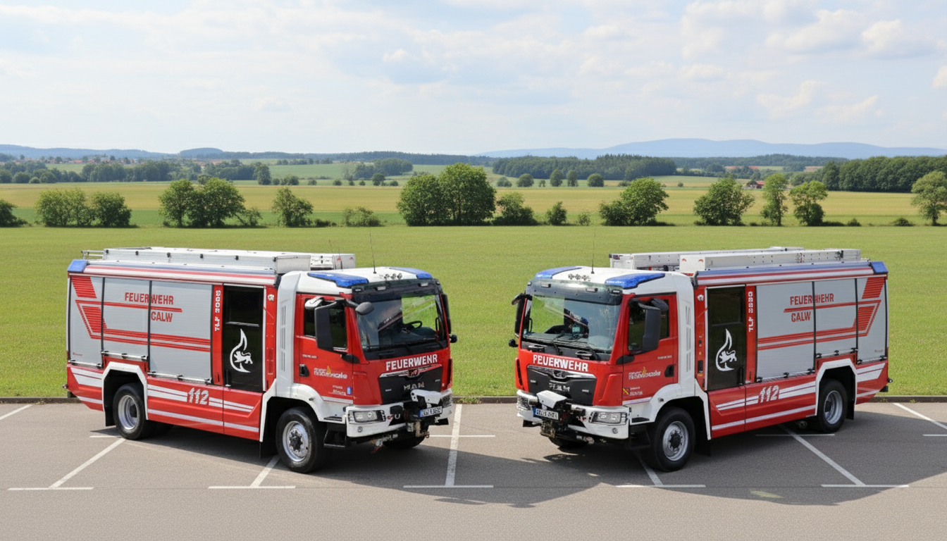 2x TLF 3000, FF Calw, Rosenbauer auf MAN