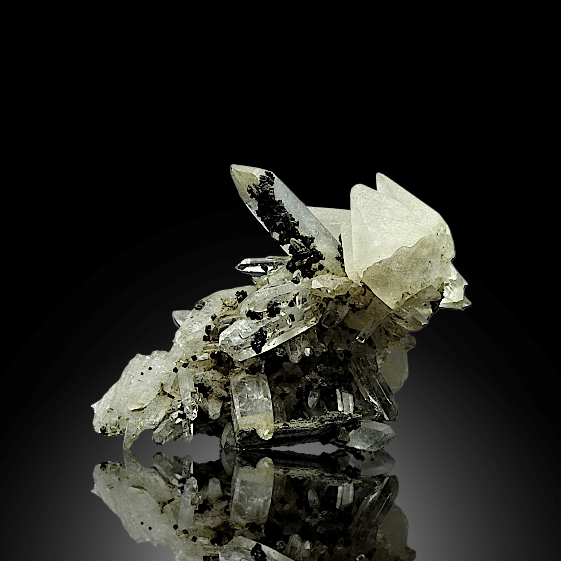 Rock Crystal/Calcite/Pyrite, Zederhaus/Lungau (1)