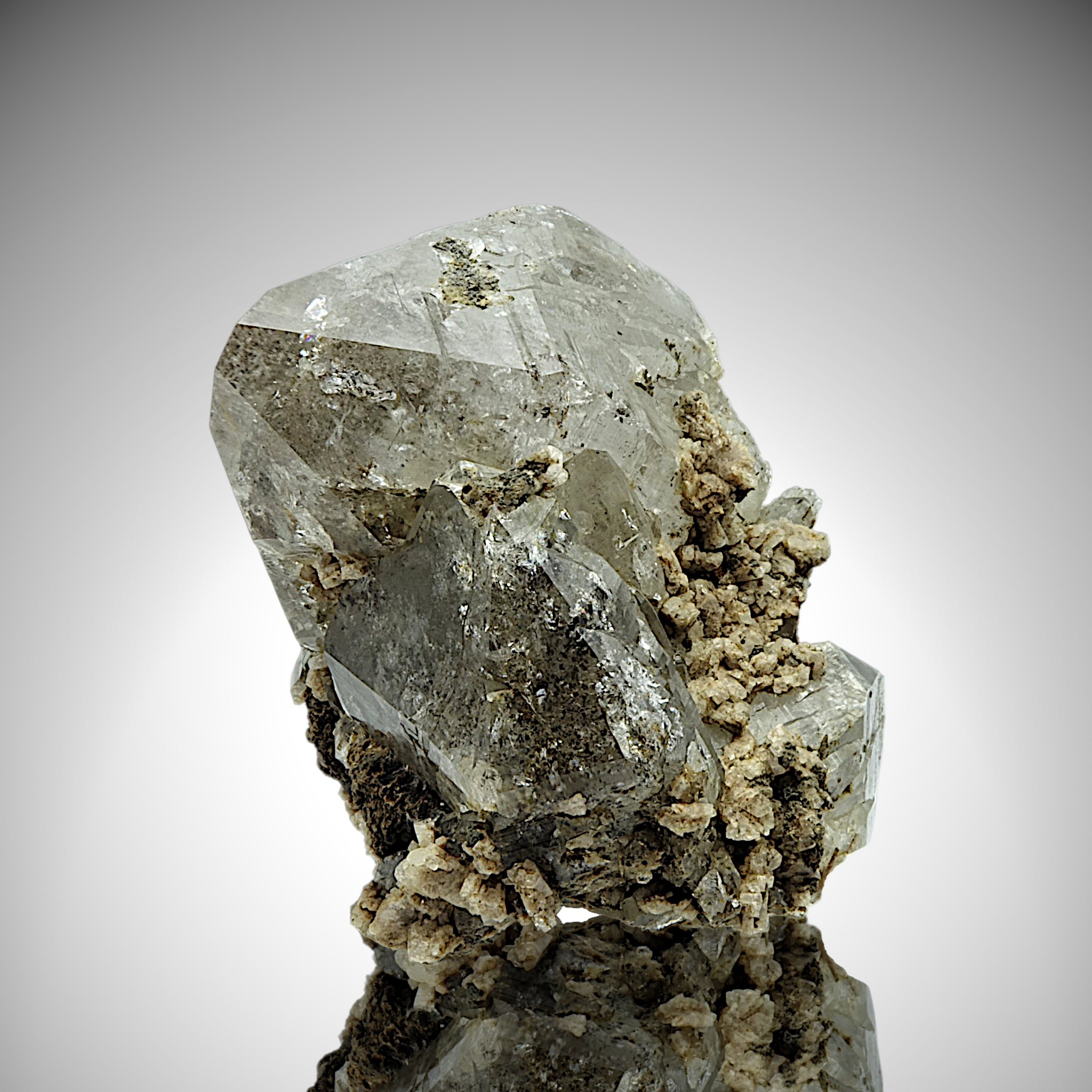 Bergkristall/Albit/Rutil/Pyrit, "Ameliekluft" Lungau (2)