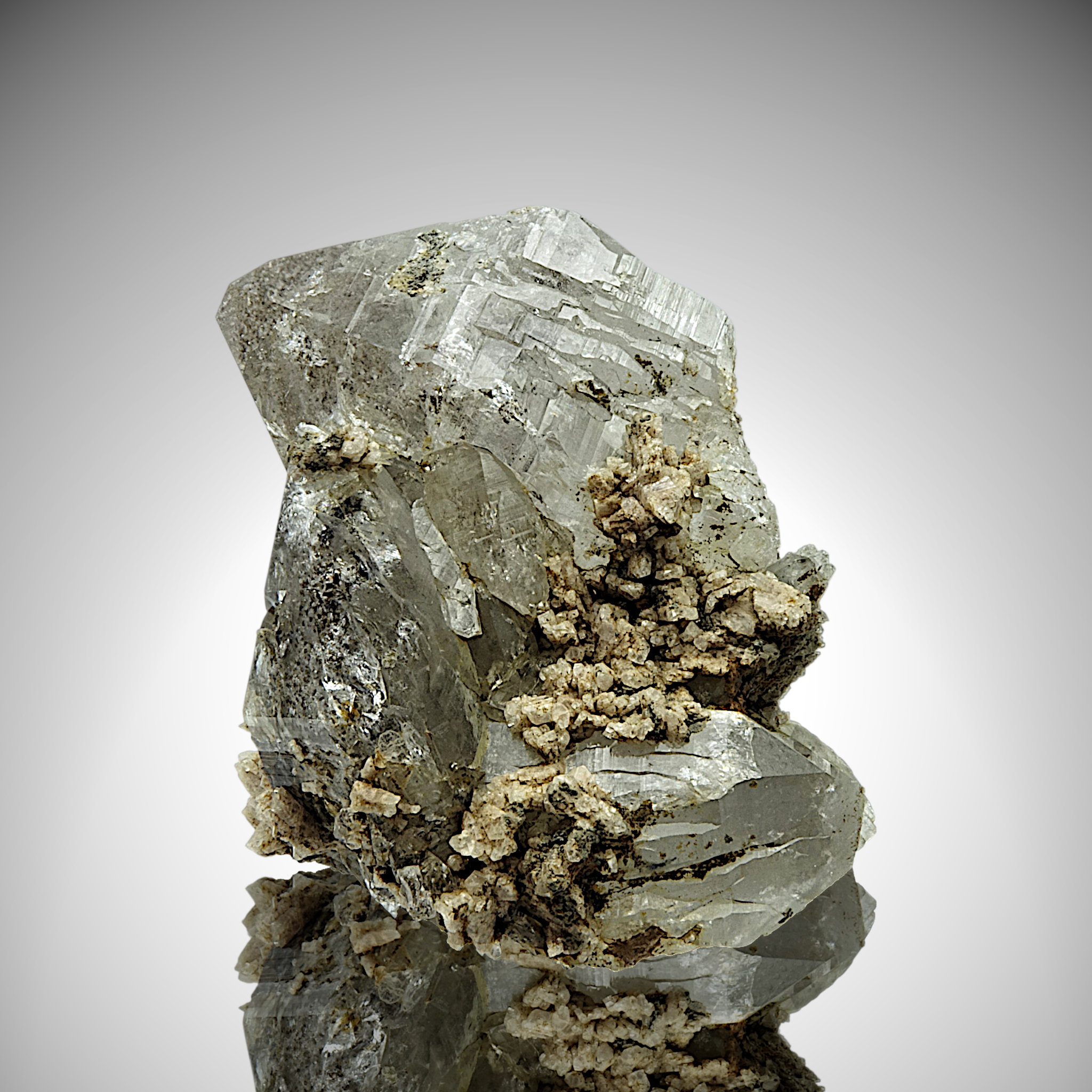 Bergkristall/Albit/Rutil/Pyrit, "Ameliekluft" Lungau (1)