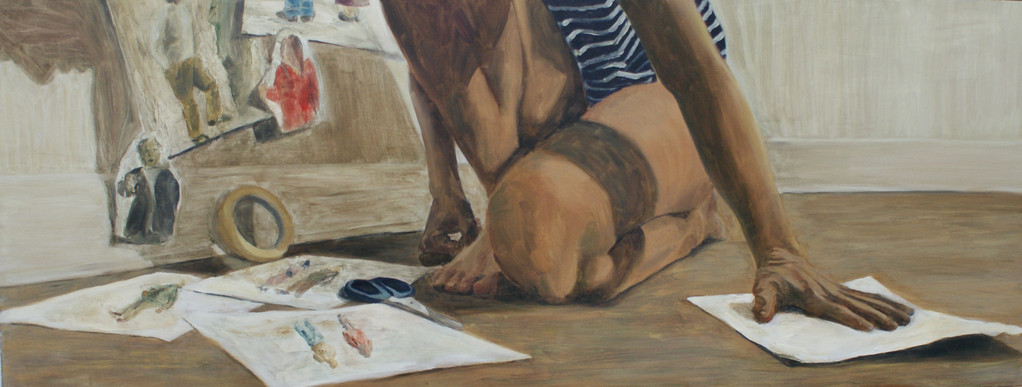 "Construction", oil on mdf, 40 x 105 cm, 2010