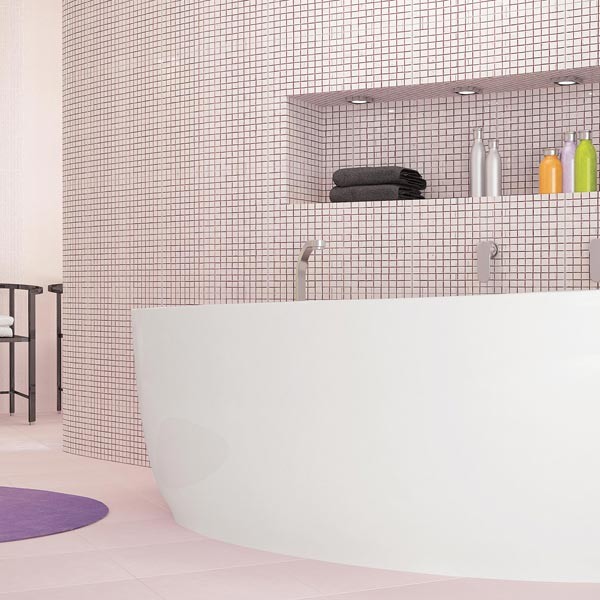 VANITY ROSA RIVESTIMENTO MOSAICO 