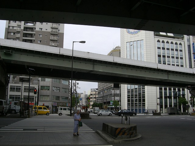 高速道路の間から ちまっと見えます。