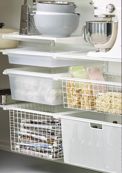 Elfa Regalsystem, Regalsystem für Abstellraum - Elfa Regalsystem