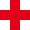 Icon rotes Kreuz auf weißem Grund 