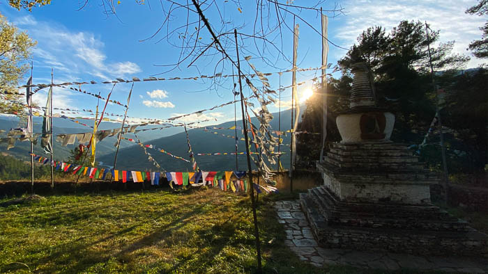 Das Tal von Tang in Bumthang in Zentral-Bhutan