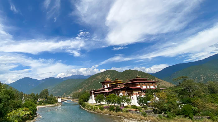 Der Dzong von Punakha gilt als schönster Dzong in ganz Bhutan