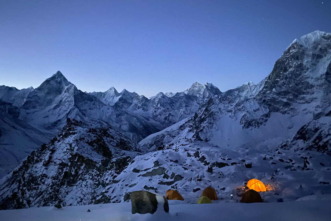 Höhenlager am Lobuche Peak.