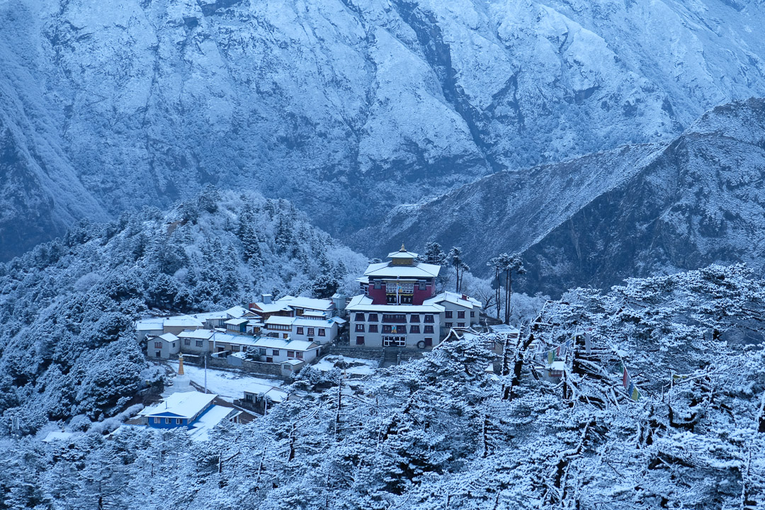 Das berühmte Kloster Tengboche, hier frisch verschneit