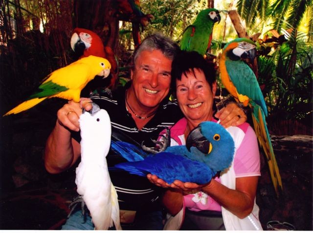 Peter und Ingrid im Palmitos-Park auf Gran Canaria