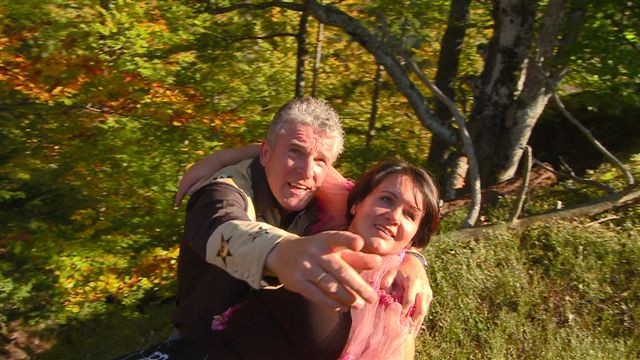 Bildszene von den Dreharbeiten zum Video-Clip: "Du bist der Fels in meiner Brandung" mit Schauspielerin Uli Wonisch