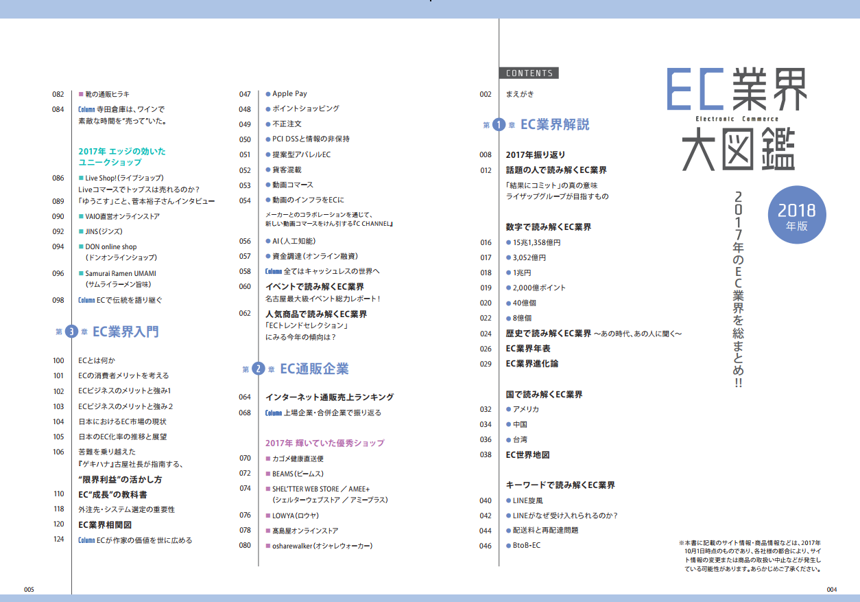 激動の2017年ec業界を説くec業界大図鑑2018年版2017年のec