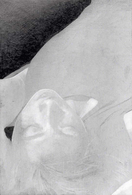 ドローイング／ 2014年、ケント紙、鉛筆、 14.8 ×10 cm