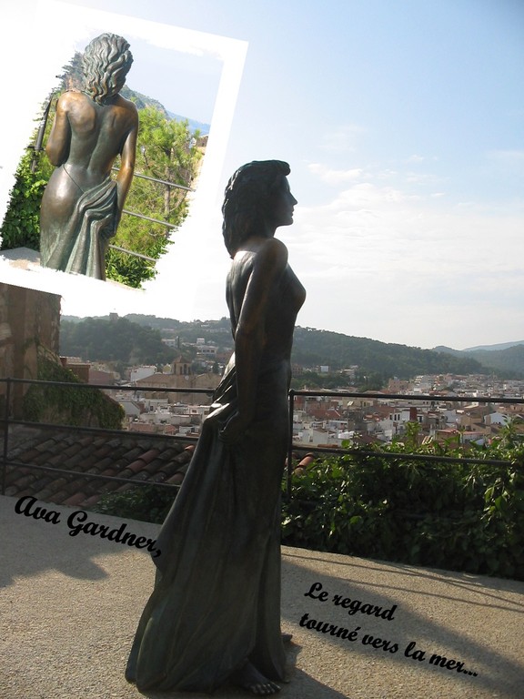 Statue d'Ava gardner à Tossa de mar