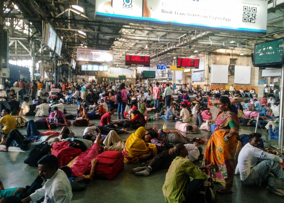 La gare de Mumbai (et c'était pas pendant l'heure de pointe..) 