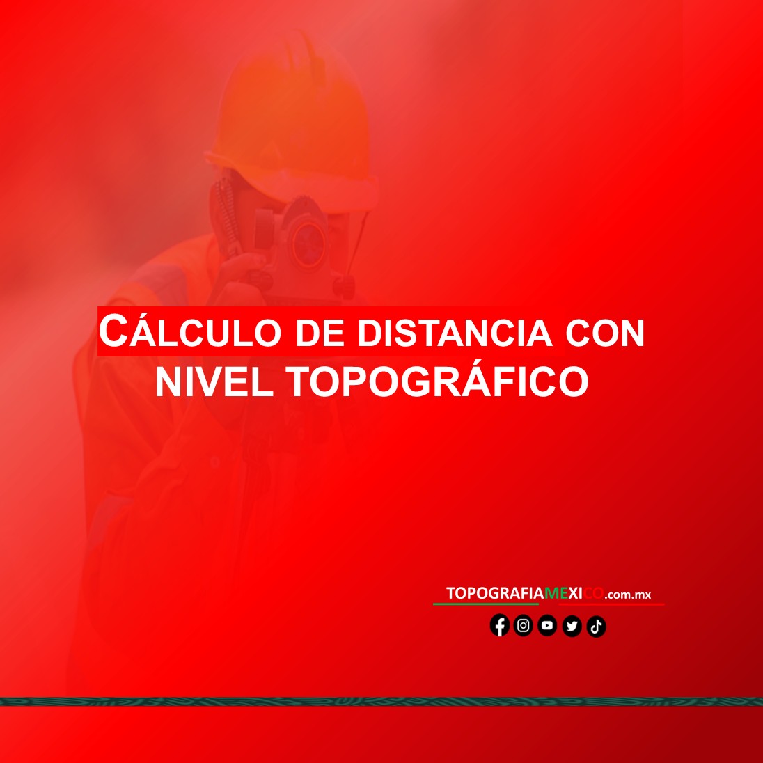 cálculo de distancia con un nivel topográfico