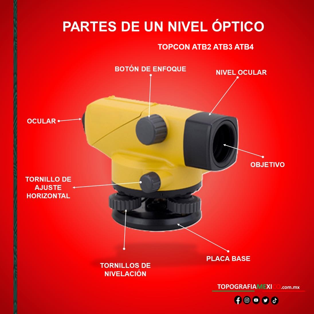 partes de nivel topcon atb2 atb3 atb4