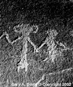Petroglifo en Cottonwood Creek Ruin, cerca del Homolovi State Park, Arizona. 