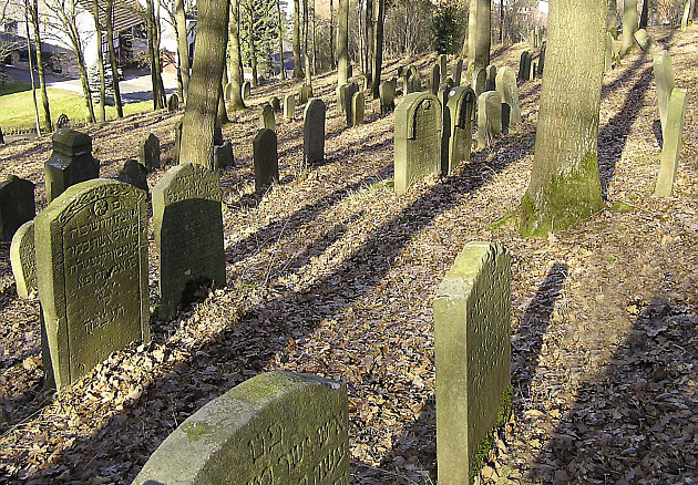 Auf dem ältesten Teil des jüdischen Friedhofes in Burghaun