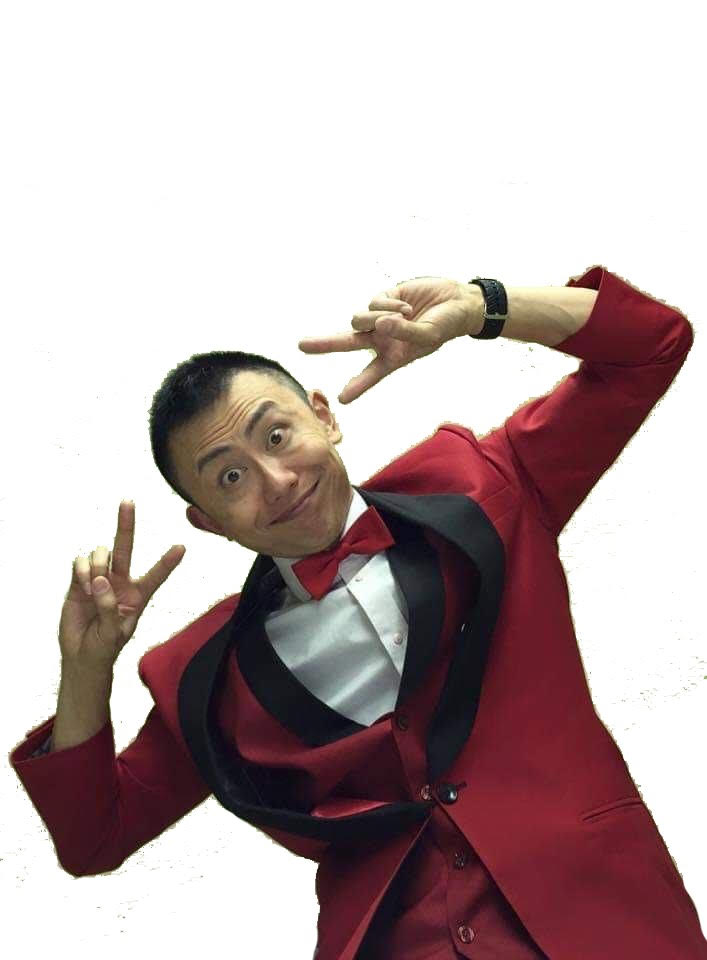 大道芸の共演 マジシャン晋之輔