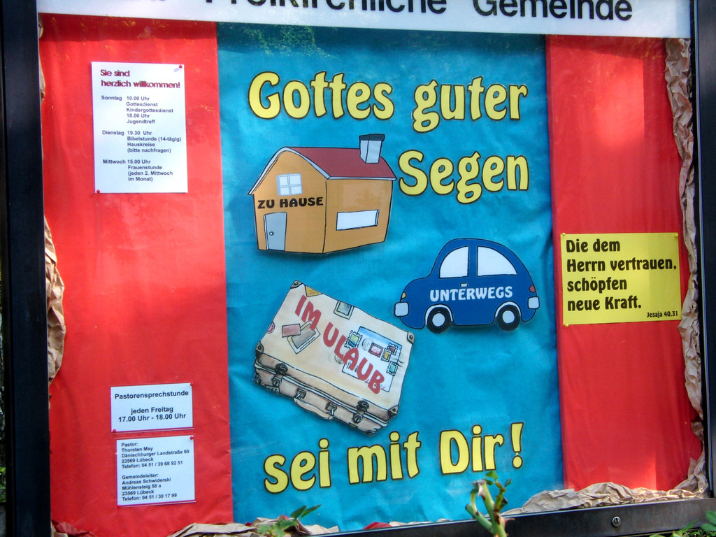 Gottes Segen sei mit Dir  3/2011 Schaukasten