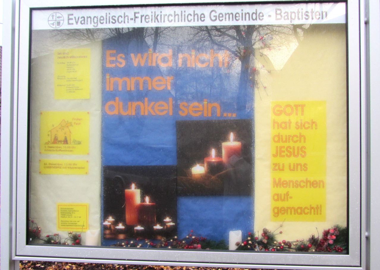 Es wird nicht immer dunkel sein (Tag) Schaukasten