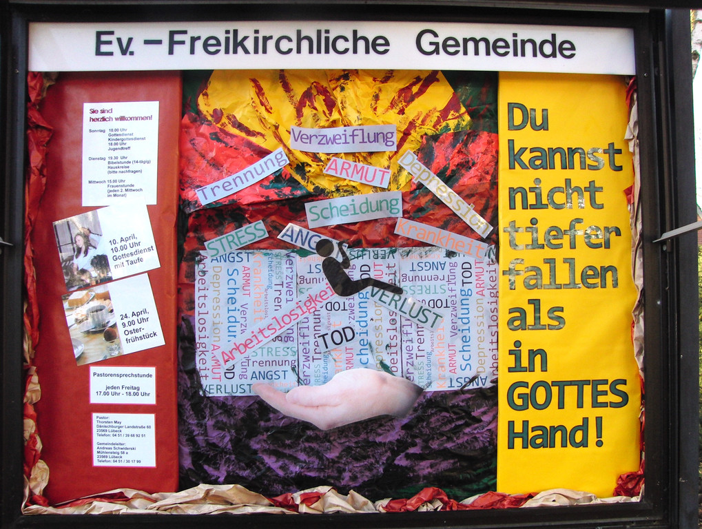 Du kannst nicht tiefer fallen, als in Gottes Hand 2/2011 Schaukasten