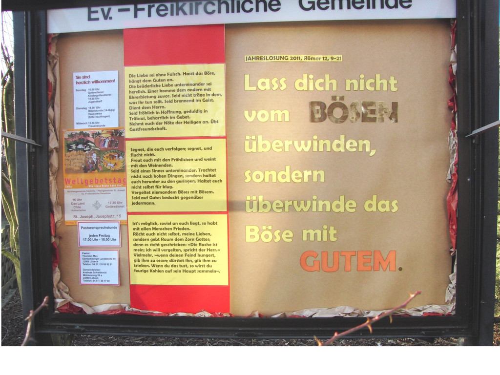 Jahreslosung 2011 Schaukasten