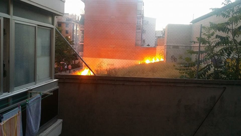 Incendio en la calle Los Gallegos (Imagen: Tomasz Wisniewski)