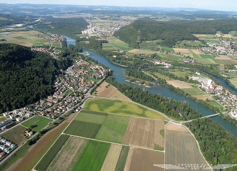 2014 - links Lauffohr, rechts Vogelsang, Untersiggenthal (Quelle: luftbilder-der-schweiz.ch)
