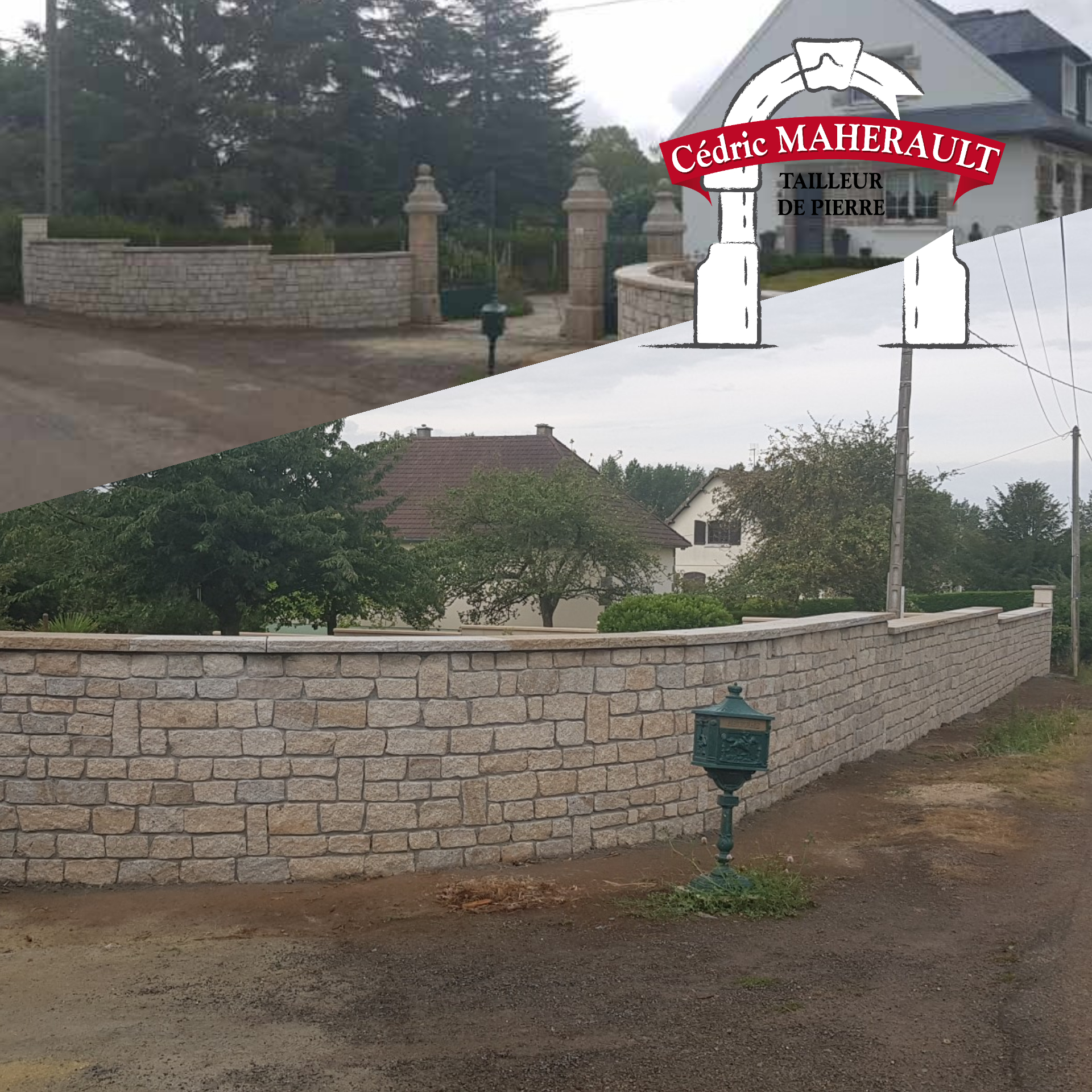 moellon et couvertine granit jaune