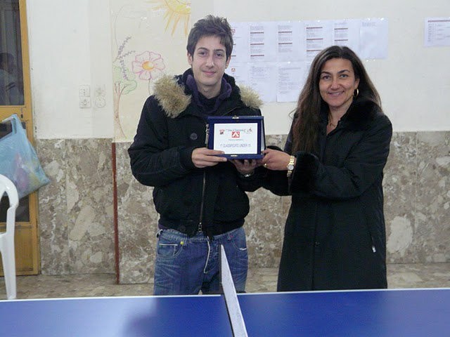 1° posto Under 15 1° Torneo di Tennistavolo Fiocco Bianco