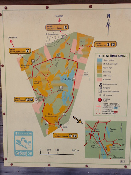  Grössjöns Naturreservat. Foto der Übersichtstafel.