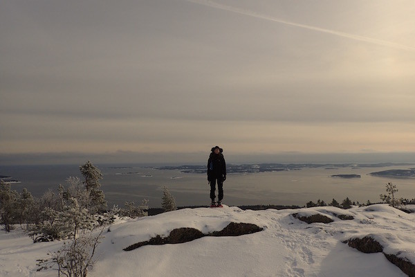 Skuleskogen Nationalpark im Winter, High Coast Winter Classic, Schneeschuhwanderung, Slattdalsberget