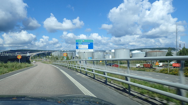 Abfahrt Sundsvall C statt Autobahnbrücke